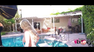 Big Booty Blonde PAWGEMILY Shakes Her Ass Behind The Booty PAWGED