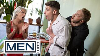 MEN – Romantic Dinner Turns Naughty As Malik, Mateo, And La Petite Share Oysters And Wild Sex